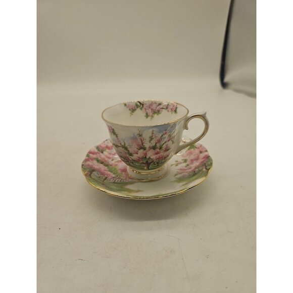 Royal Albert Bone China Blossom Time 1 Cup & Saucer Set  c.1933-01 Vtge  England - Picture 1 of 7